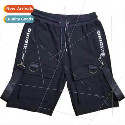 ins super fire shorts mens summer national multi-pocket work