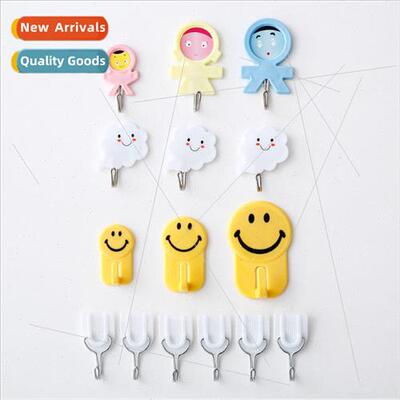 Family of three hooks/smiley face sticky hooks Plastic hooks