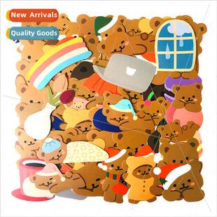 Cute Bear Cake Inserts Surround Stickers 60 ggage Laptop Bak