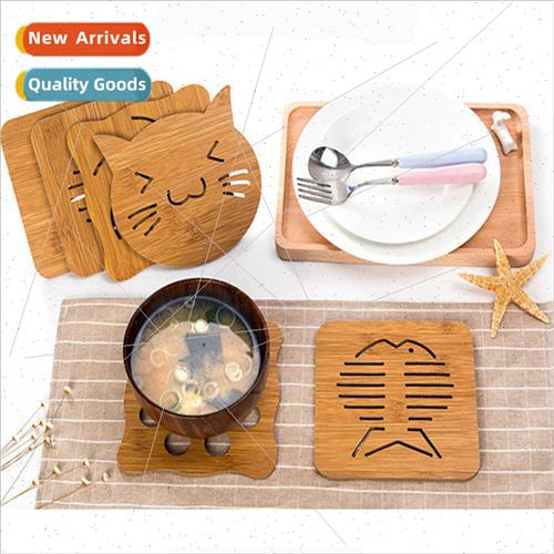 Creative heat insulating mats table mats plate mats wooden a