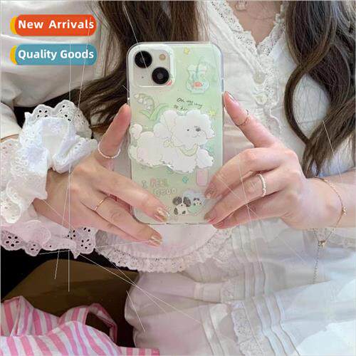 Fresh Summer Scarf Dog 适用 Apple 14Pro Stand iPhone 12P Cas