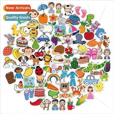90 training baby cognitive cartoon stickers refrigerator sco