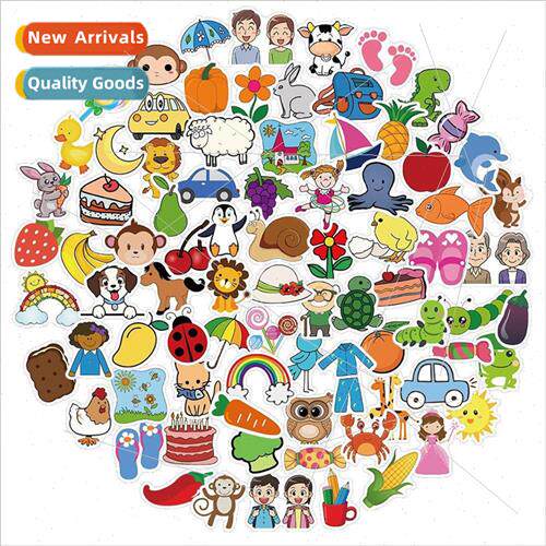 90 training baby cognitive cartoon stickers refrigerator sco