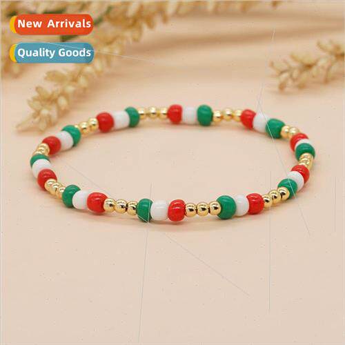 Christmas Holiday Hand Jewelry Imitation Pearl 18K Gold Plat