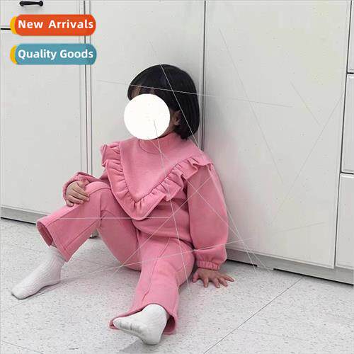 23 winter girls baby sheer ruffled round neck top micro flar