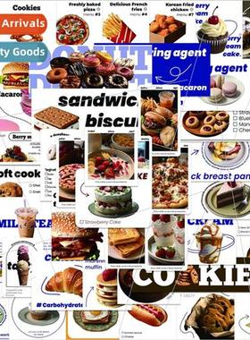 50 cartoon food doodle stickers decoration guitar laptop lug