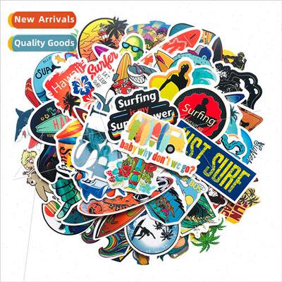 Summer Beach Surfing 50 Graffiti Stickers ggage Trolley Case