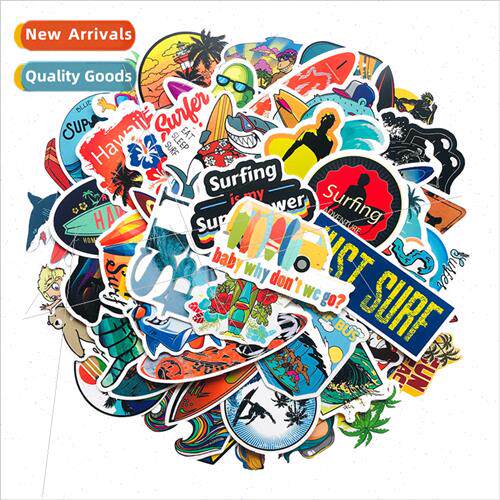 Summer Beach Surfing 50 Graffiti Stickers ggage Trolley Case