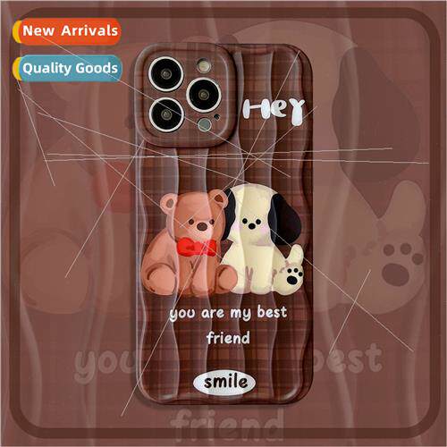 Niche ins cute bear dog 适用 iPhone 13/14ProMax phone case 1
