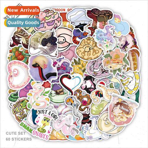 50 new snake cartoon decoration graffiti stickers notebook l