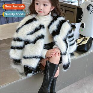 Girls fur coat coat 2023 new fall and winter children imitat