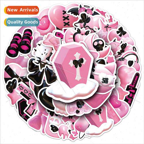 50 3D black powder ins  cell phone stickers literary Scandin