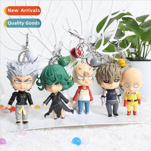 Anime cartoon PVC keychain 5 one punch superman keychain  pe
