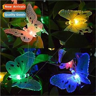 Outdoor Creative Fiber Solar Butterfly ghts Optic 12L String