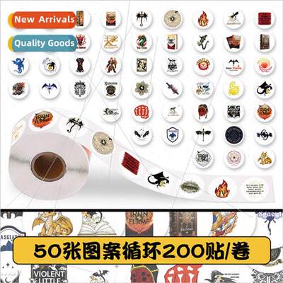 200 Stickers Iron Flame Roll Roll Stickers Personalized Crea