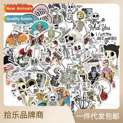 50 cartoon art  skull stickers can be decorated luggage note