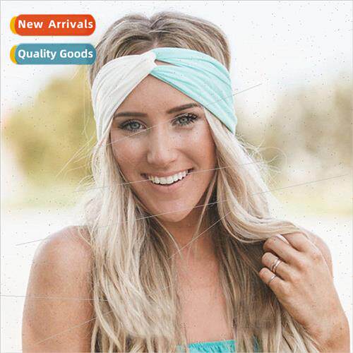 21 colors Korean sweet and cute color clash wide side headba