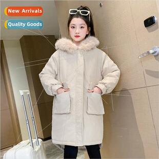 Girls fall and winter wear pie overcoat jacket 2023 new chil