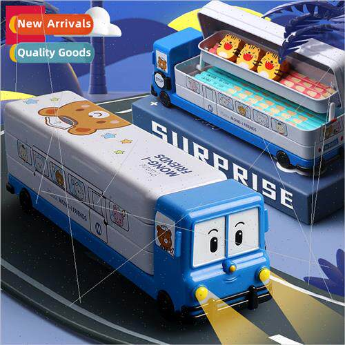 stationery box big bus pencil case male  large capacity penc
