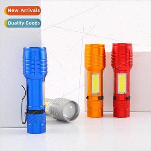 USB flashlight rechargeable zoom light Portable strong mini