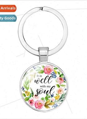 New Accessories Classic Quotes Theme Pendant Keychain Keycha