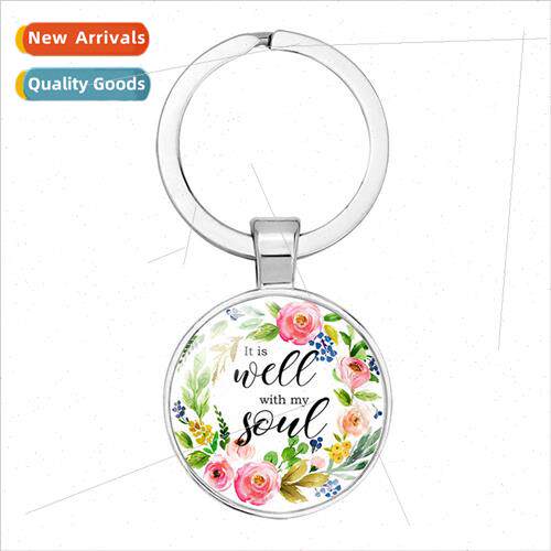 New Accessories Classic Quotes Theme Pendant Keychain Keycha