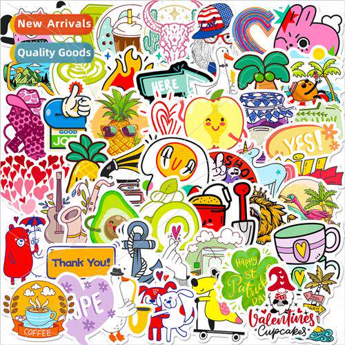 50 small fresh net map stickers graffiti stickers suitcase s
