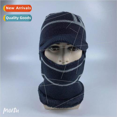 Winter hat knitted ear protection wool cap warm padded winte