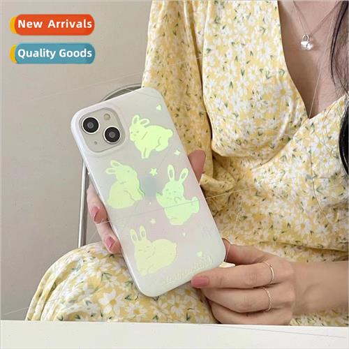 Laser Gradient Bunny Star 适用 iPhone 11/12/13 Case Apple 14