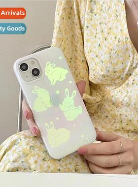 Laser Gradient Bunny Star 适用 iPhone 11/12/13 Case Apple 14