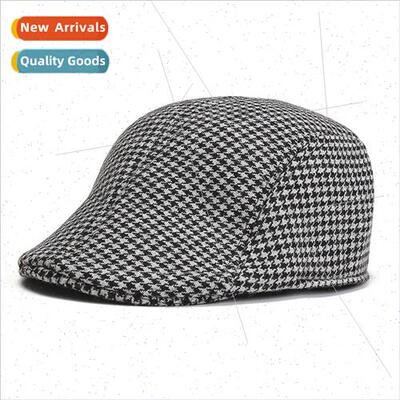 Herringbone beret mens duck tongue cap warm spring and summe