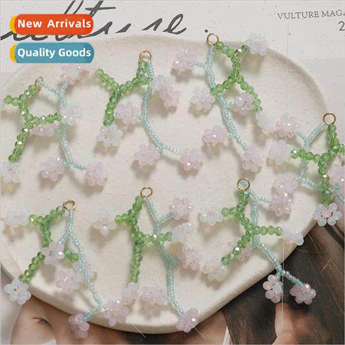 Summer vacation  long two-color splicing small flowers diy h