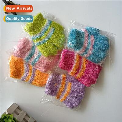 Autumn and winter  of warm childrens feather yarn knitted gl