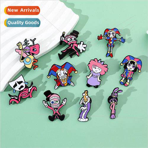 Cartoon Creative Personalized Magic Numbers Circus Brooch Bl