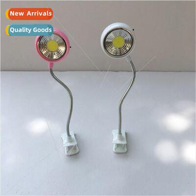 2032 new mini book clip light random bend cob hose clip LED
