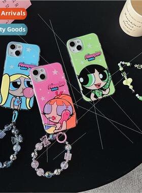 ins cute cartoon little girl 适用 iPhone 12/11 chain 13ProMa