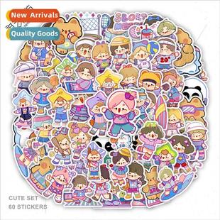 60 new start sports cartoon series stickers decorative guita