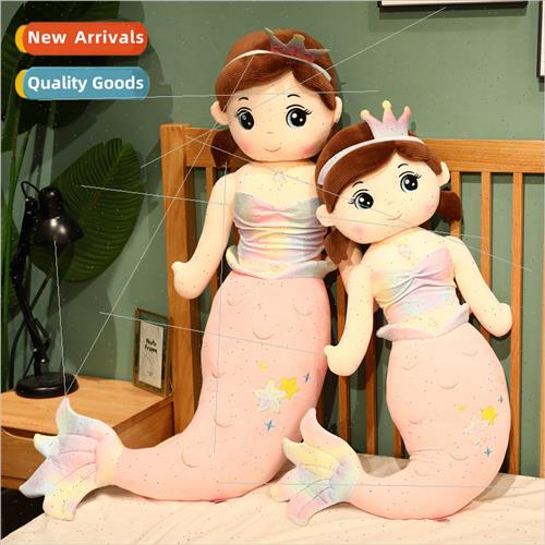 New cute sleeping mermaid princess doll pillow rag doll plus