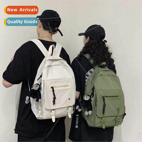 Nylon ins schoolbag female 2022 Korean campus backpack large