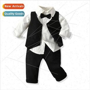 Winter New Bowtie Fall Shi Suit and Gentleman 2019 Childrens