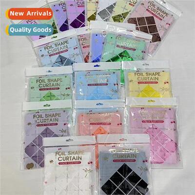 1.6 lk Bright Colors Macaroon Small Square Rain Curtain Wedd