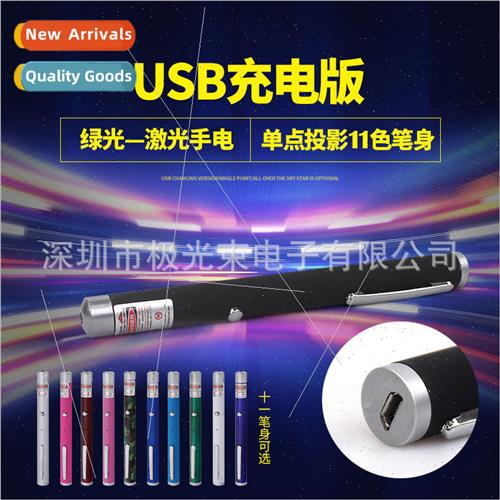 Portable USB rechargeable laser flashlight 201 green light s