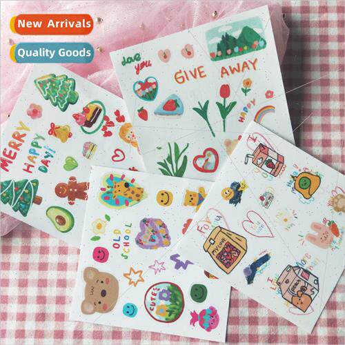 Salt ins  handbook stickers cartoon cute girl heart DIY hand