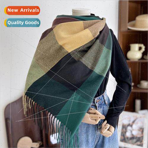 Scarf female fall and winter 2022 new warm faux cashmere lar