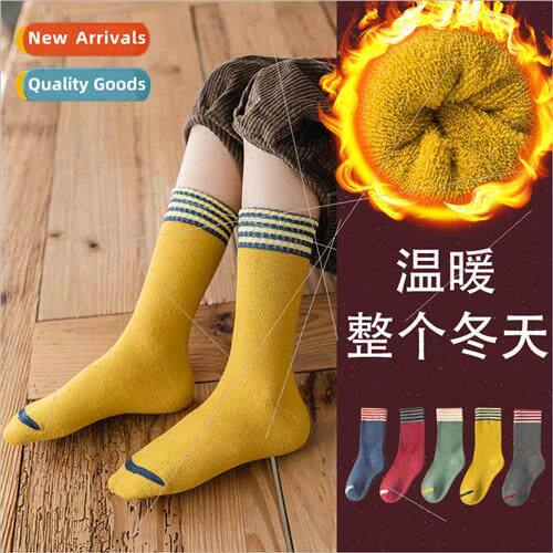 Childrens socks fall and winter padded thickened terry socks