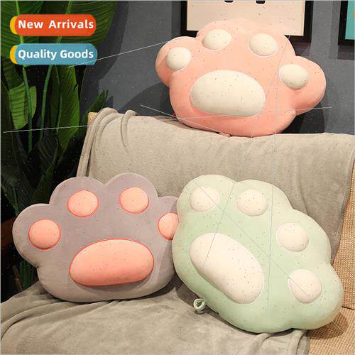 Creative cat paw 2 in 1 pillow blanket plush toy down cotton