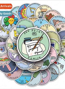 118 cartoon periodic table children stickers waterproof hand