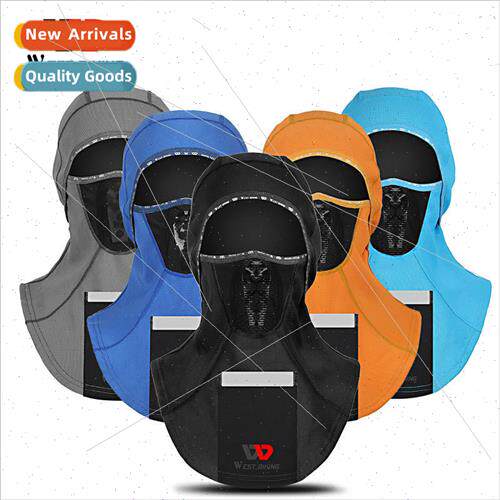 Winter warm head cover cycling reflective mask with storage