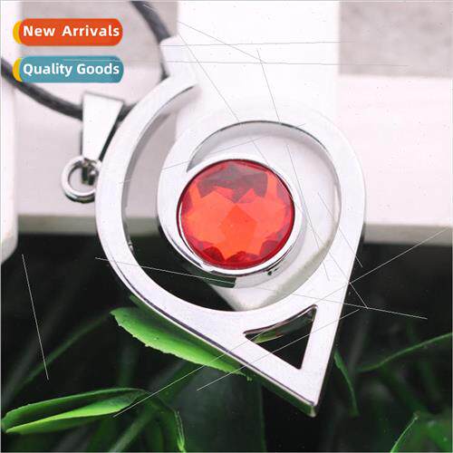 Anime Peripherals Naruto Kiba Label Diamond Pendant Necklace