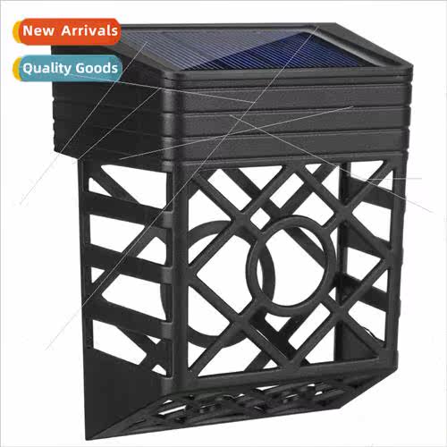 solar powered patio led fence light garden fence skeleton li